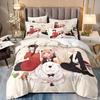 Fashion S-SPY Anya FAMILY Anime Bedding Set Single Twin Full Queen King Size Bed Set Kids Bedroom Duvetcover Sets Bed Sheet Set