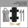 Awning Pole Holder Windproof Tent Rod Base Stabilizer Canopy Stakes Support Rust-Proof Steel Stand For Outdoor Fishing Hiking