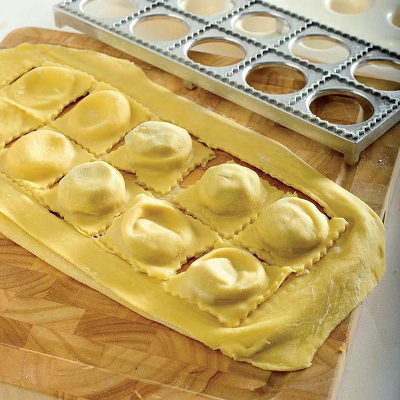 Ravioli Mold Extra Large Square Ravioli Tray Press With 12 Cavities Pasta Maker Kit For Italian Raviolis Dumplings Wontons