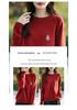 Women's Korean Style Bear Embroidery Thick Knit Sweater - Autumn/Winter Casual Long Sleeve Pullover