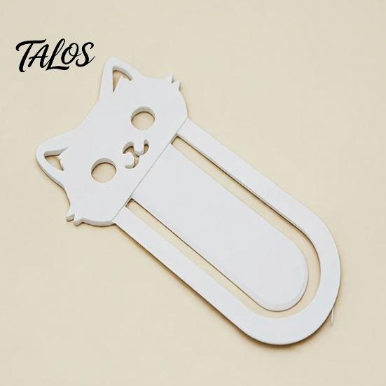 3D Printed Cat Bookmark, Stable Clamping Book Clip, Not Easy To Fall Off Non-Scratch Bookmark, Practical Reading Mark for Book Accessory