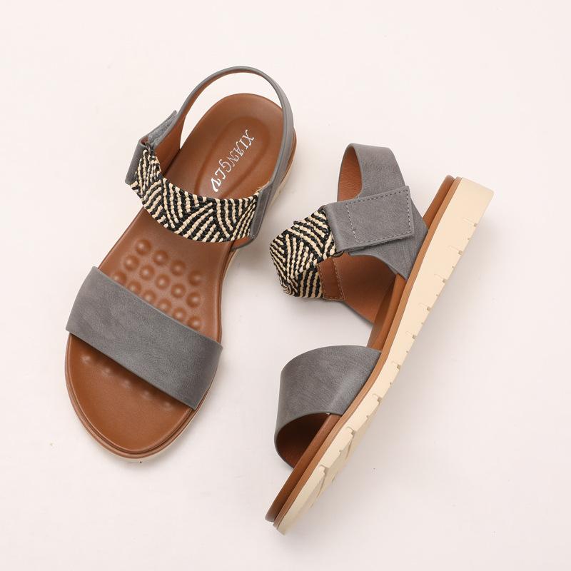 Sloping Heel Roman Soft-soled Women's Shoes A Versatile and Fashionable Summer One-strap Simple Sandal