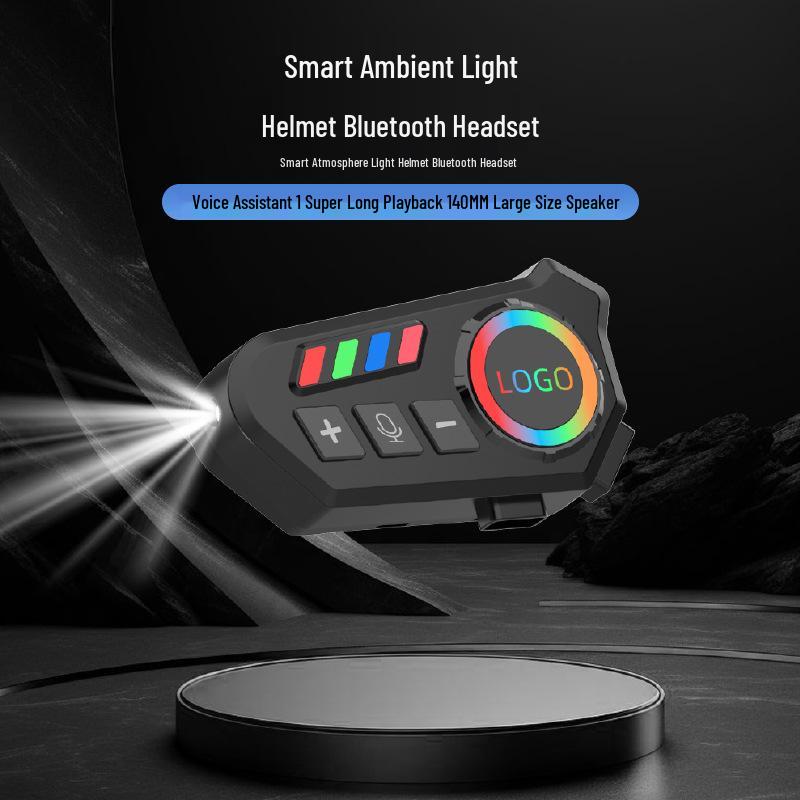 Multicolored Bluetooth Helmet Headset with Noise Reduction for Music and Calls