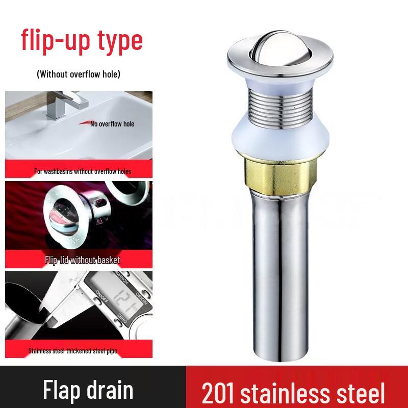 No-Overflow Bathroom Sink Pop-up Drain