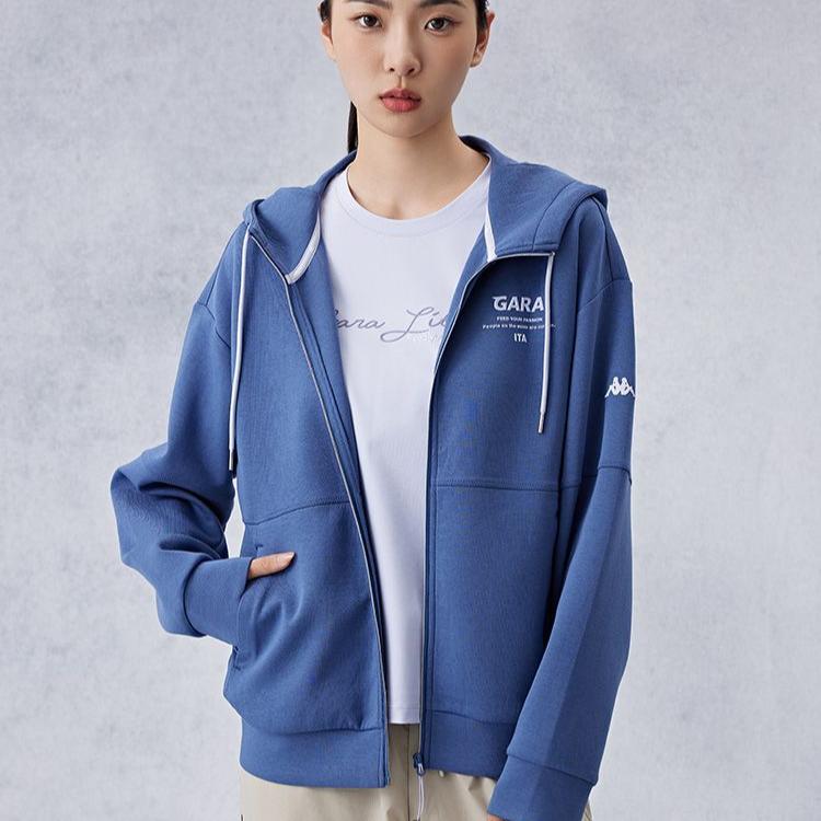 Kappa Back-to-back Retro Hoodie Women's Sports Cardigan Top Jacket Women's Style