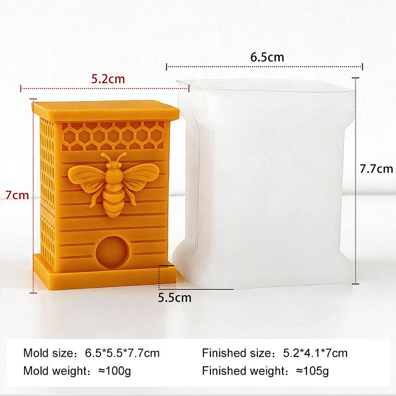 

3D форма соты для ароматической свечи DIY Рельефная пчела Улей Силиконовая форма Ручная работа Гипс Эпоксидная смола Форма для декора