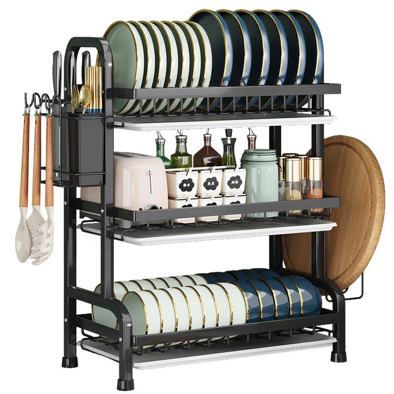 Kitchen Countertop 3-Tier Dish Drying Rack