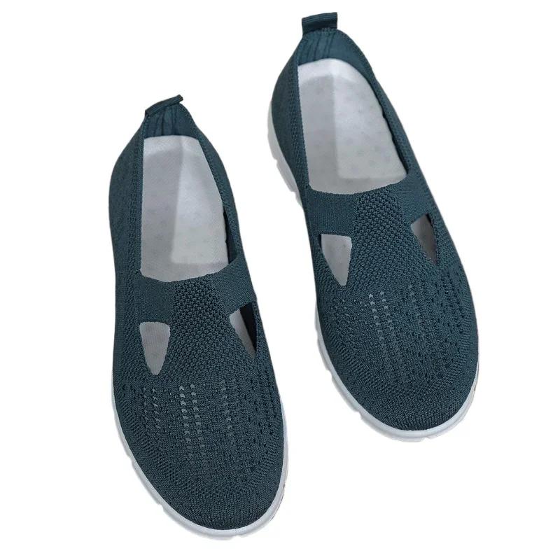 Fashion Women's Vulcanize Shoes Fashion Slip-on Mesh Light Ladies Shoes 2025 New Shallow Plus Size Comfortable Casual Shoes for Women