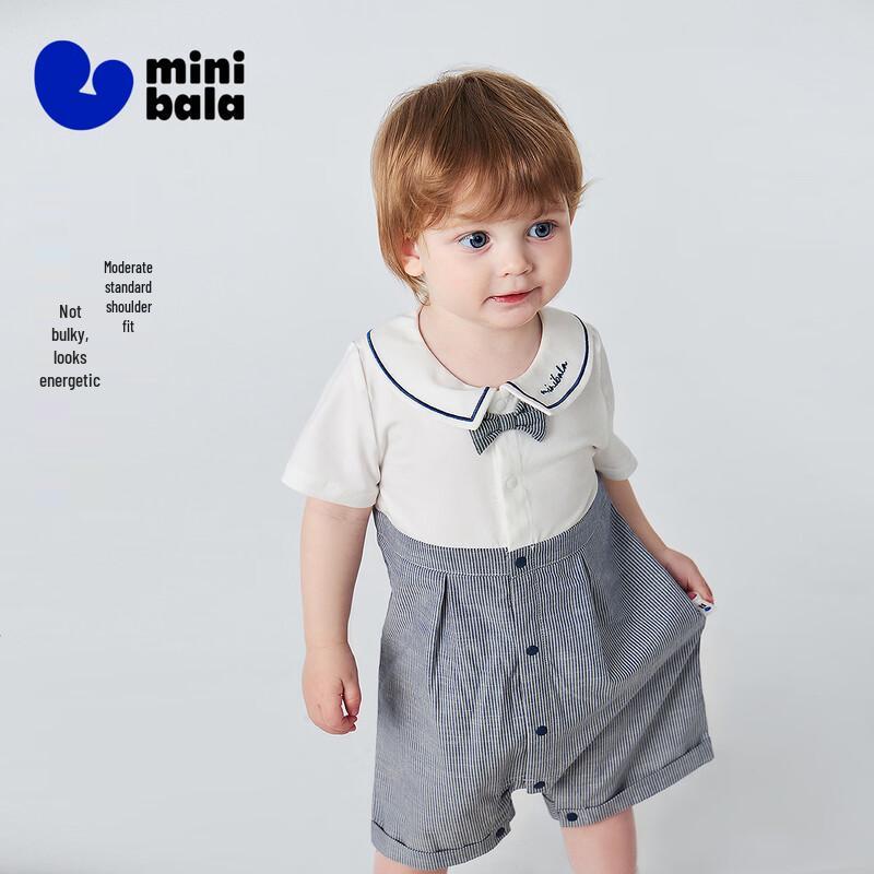 Minibala Baby Gentleman Style Summer Romper