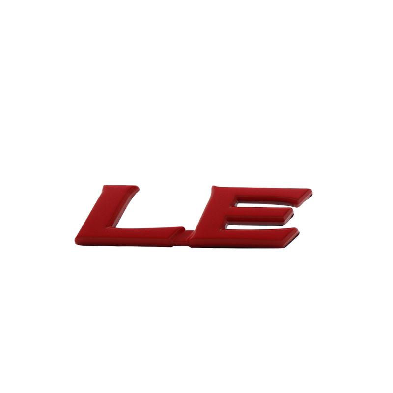 

3D Car Styling LE for car Hood Fender trunk Rear Bonnet Nameplate Decal Emblem Badge Sticker red