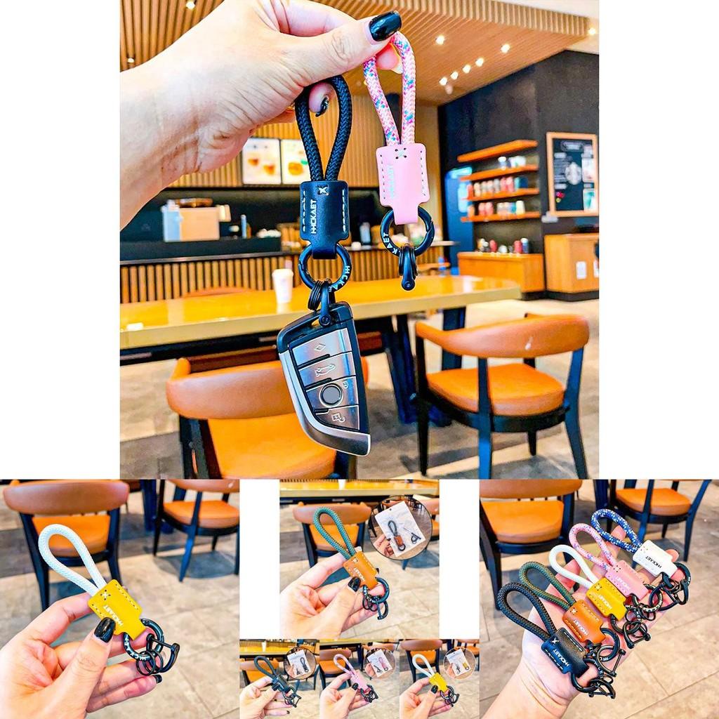 Stilvoller High-End Handgefertigter Geflochtener Leder-Schlüsselanhänger Premium Qualität Schlüsselring-Zubehör