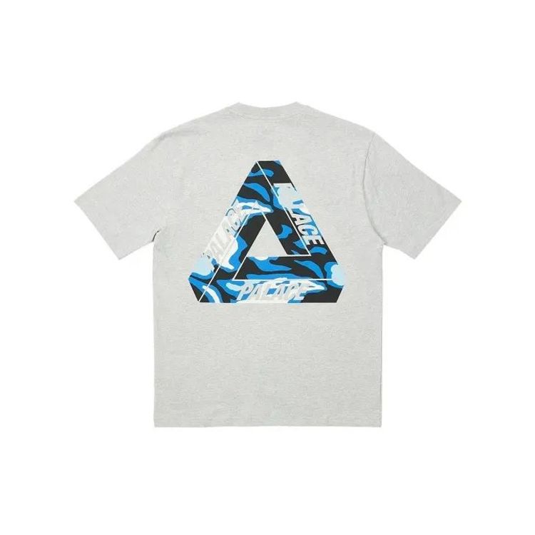 Palace Jungle Camo Tri-Ferg T-Shirt Grey Marl Unisex Tops P24TS119