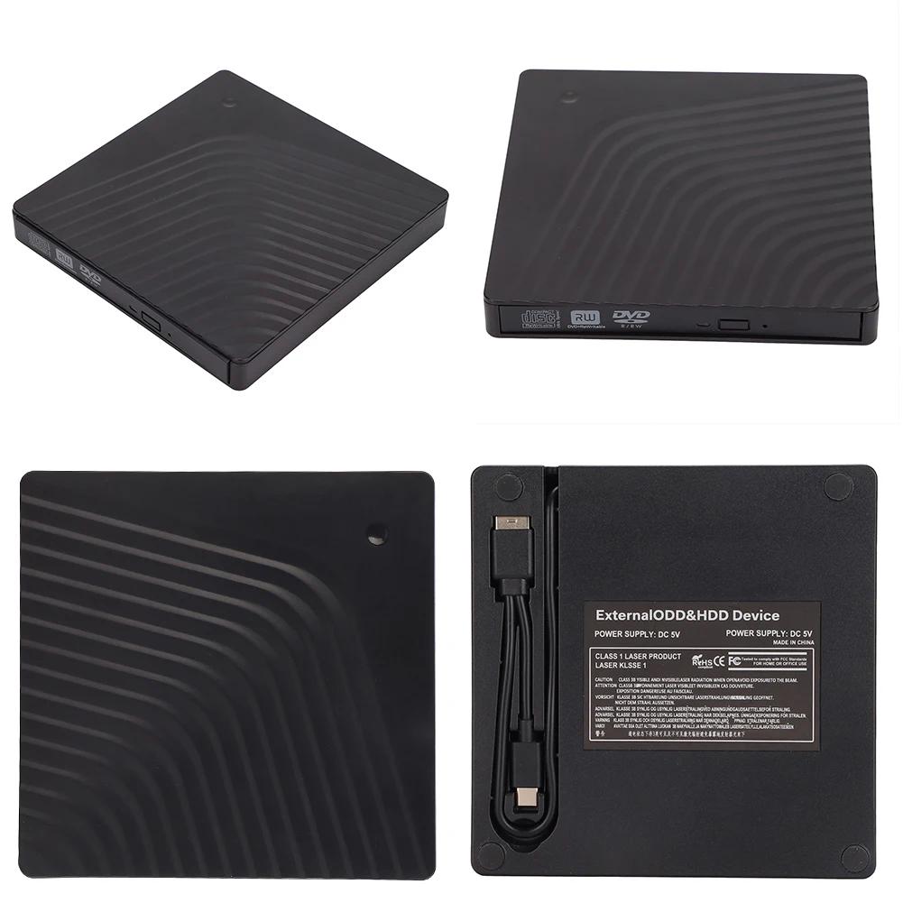 9.5/12.7mm CD DVD Burner Adaptor USB3.0 Type C External DVD Drive Box DVD/CD/Optical Drive Enclosure for Laptop Notebook Burner
