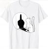 Middle Finger Cat Official Statement  Funny Cat Gift TShirt  Special Edition Short Sleeve Shirt Cotton Summer Shirt
