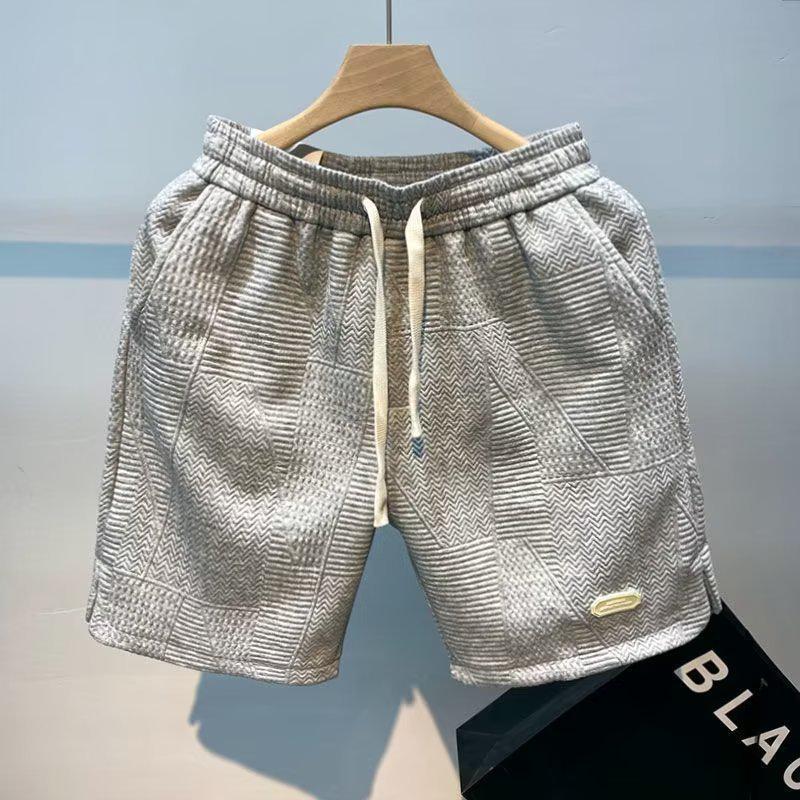 

2026 Men s Trendy Summer Casual Mid-Length Loose Shorts - Versatile Korean Style 2XL серый
