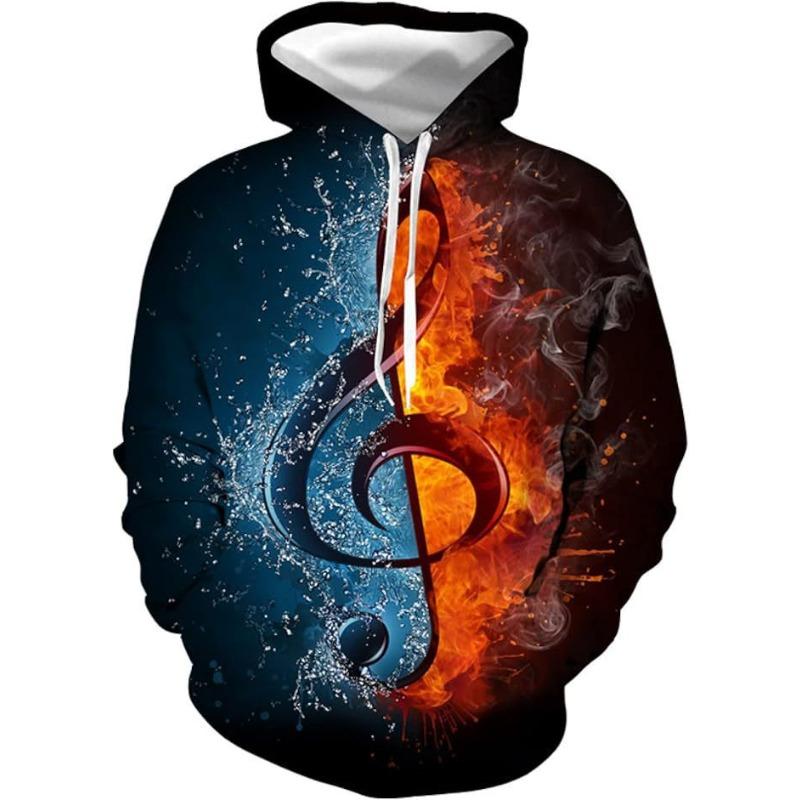 Fashion Printed Men's Sweatshirt Casual Loose Hoodies Sweatshirts Men’s
