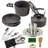 ZISIZ Outdoor Camping Teapot Cookware Set