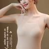 U Neck Seamless Camisole Fixed Cup Velvet Camisole Comfortable Thermal Vest  Single Wear