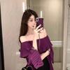 Romantische Französische Off-Shoulder Chiffonbluse Mit 3D-Druck Für Elegante Damen