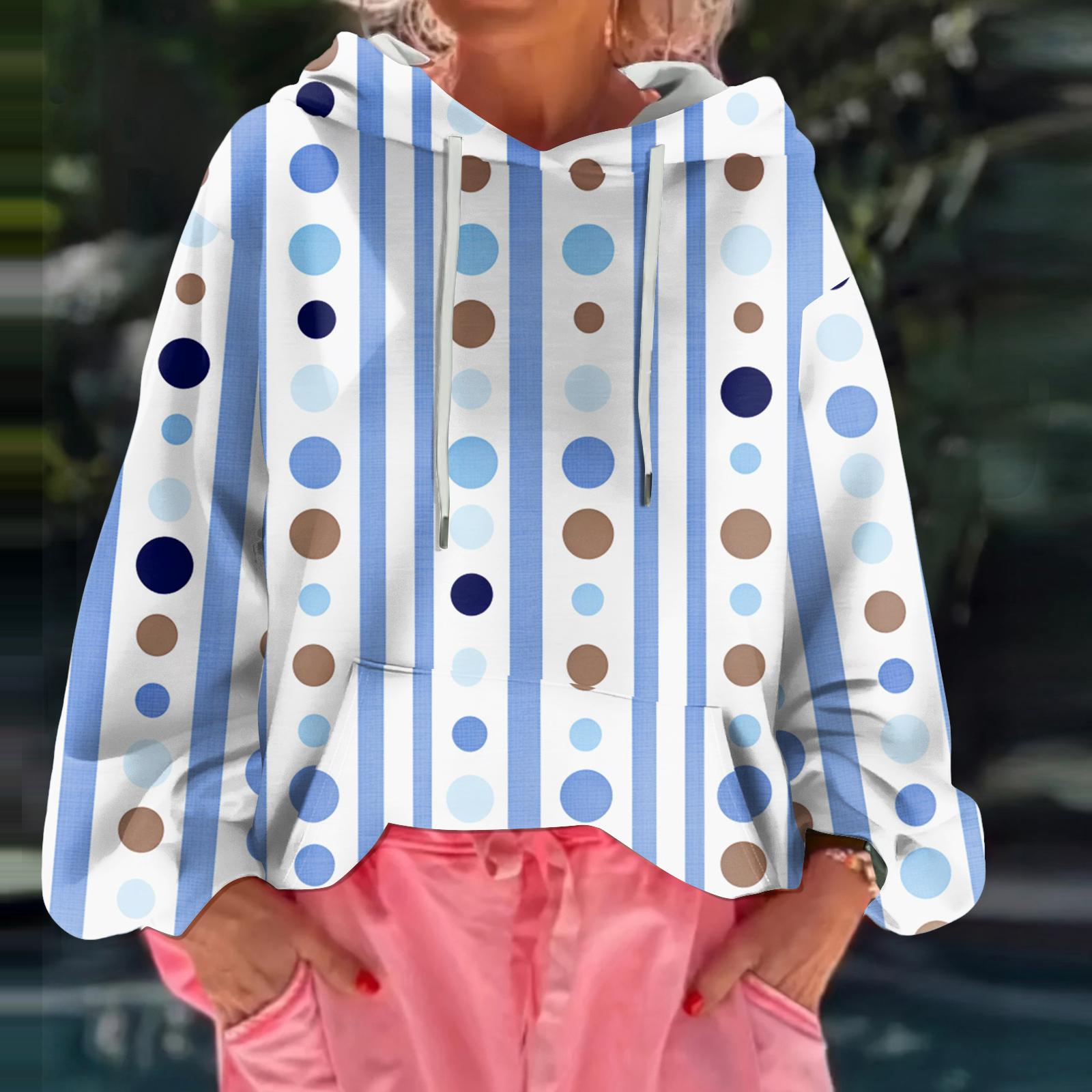 

Женский худи свободного кроя с цветочным принтом и длинными рукавами L