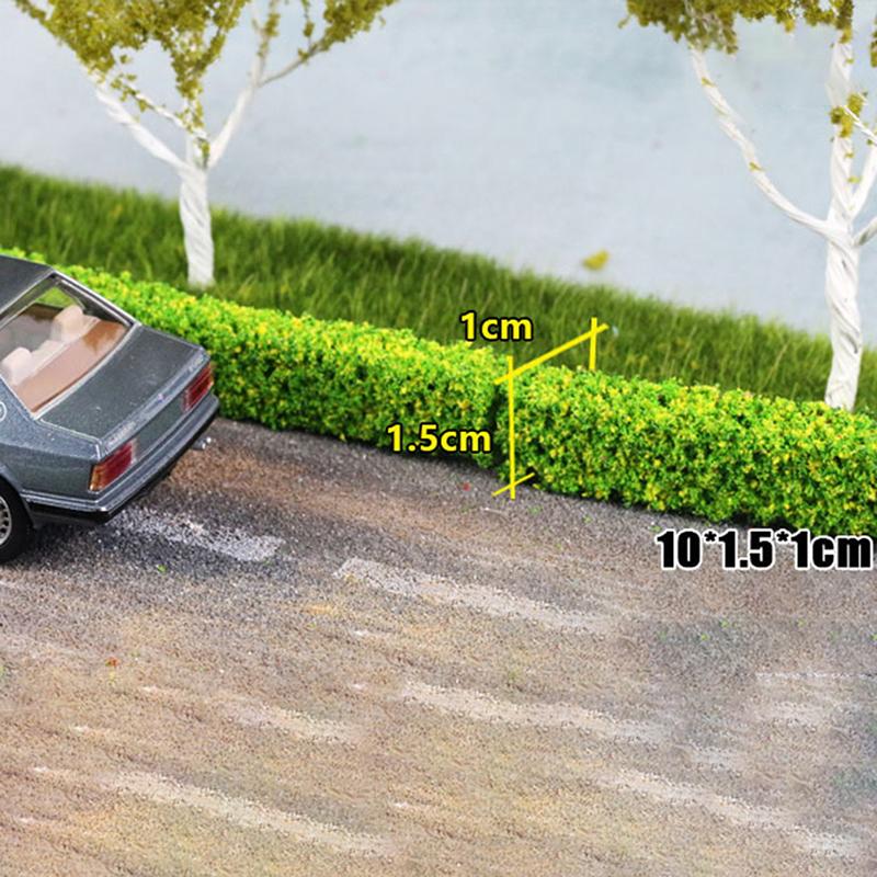 2 szt. Paski krzewów zielony piaskowy stół miniaturowy model symulacja DIY ogrodzenie z trawy
