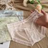 Braguitas de Encaje Sexy de Seda Helada para Mujer, Verano Nuevo, Sin Marca en la Cintura, Triángulo