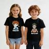 Unisex Kids Cartoon Print Cotton T-Shirt, Short Sleeve, Summer Trendy Top