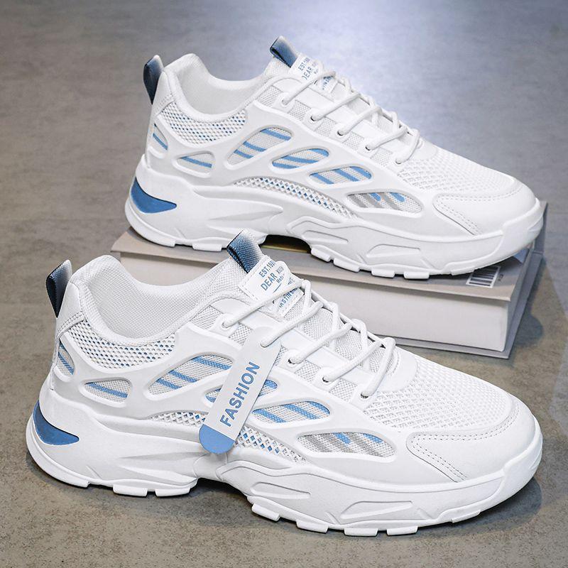 

Мужские кроссовки, новые сетчатые дышащие повседневные кроссовки для занятий спортом на открытом воздухе, кроссовки для тенниса со шнуровкой для мужчин, дизайнерская обувь 39