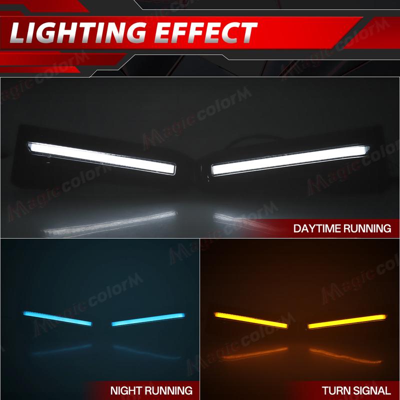 3-colors DRL For Toyota Land Cruiser 250 Prado LC250 2024 2025 Daytime Running Light Turn Signal Lamp Driving Light