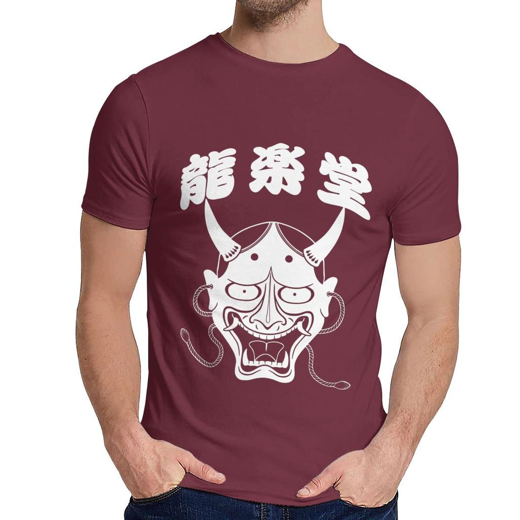 Japan Hannya Mask T Shirt Round Neck Harajuku Man Cotton Big Size T Shirt