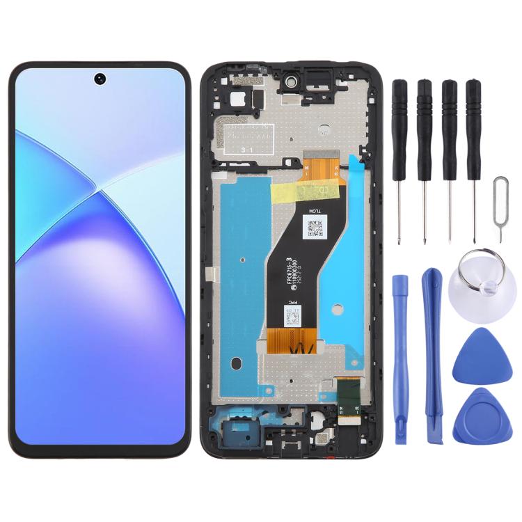 For Infinix Smart 10 X6725 Original LCD Screen Digitizer Full Assembly with Frame