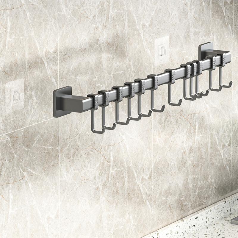 Kitchen Hook No Drilling Wall Mounted Rack Pot Spoon Knife Holder Storage Shelf For Kitchen Utensils