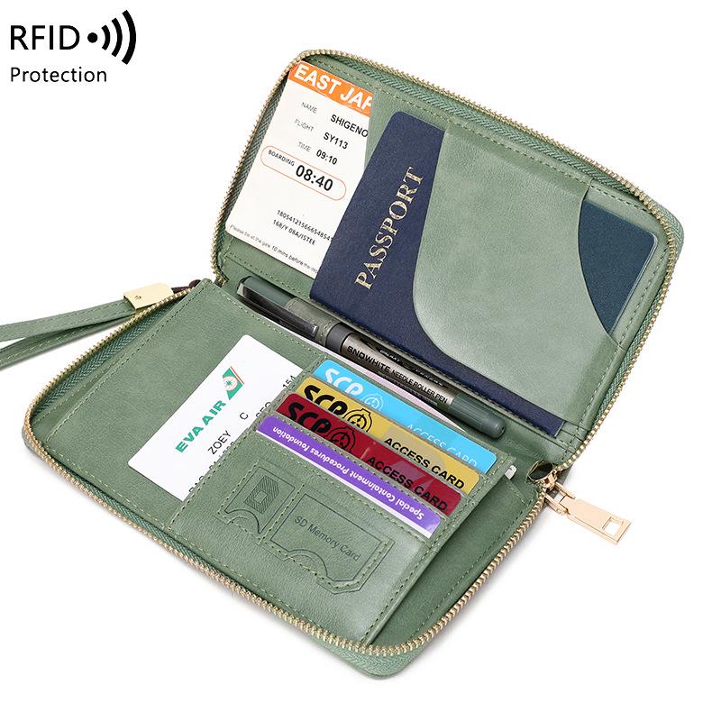 2024 Diebstahlsichere RFID Reisepass- und Dokumentenorganisator Geldbörse