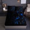 Mattress Three-Piece Digital Printing Bed Sheet All-Inclusive Bed Cover Honeycomb Plaid Pattern Bedding