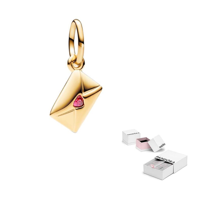 Pandora Envelope Gold Plated Copper Silver