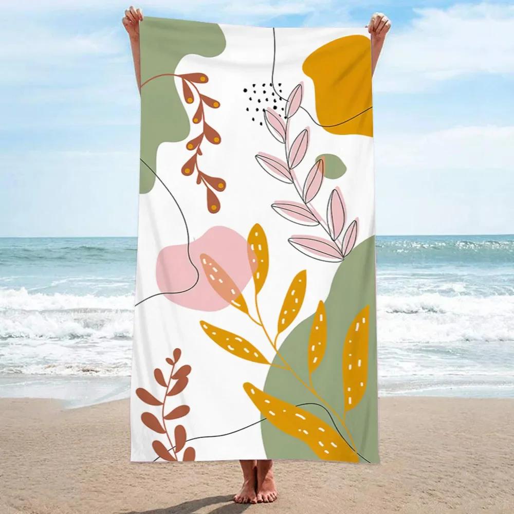 Übergroßes Seestern Strandtuch Dick Sandfrei Mikrofaser Schnelltrocknend Super Saugfähig Tropisches Blatt Baum Sonnenuntergang Schwimmen Sport Handtücher