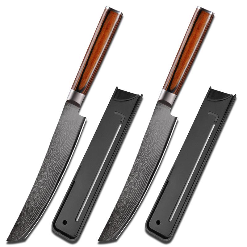 Damascus Steel Kitchen Knife Chef Knife Butcher Meat Cleaver Boning Barbecue Slicing Kiritsuke Knife Sushi Knife Cooking Tools