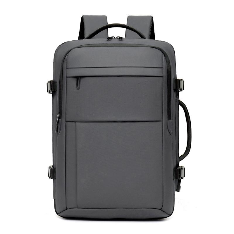 Doppelschultrige Computertasche mit großem Fassungsvermögen und Fächern, Pendler- und Geschäftsrucksack für Geschäftsreisen, Langlebiger und schlichter Rucksack