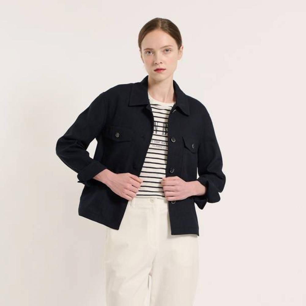 

Bcbg Two Pocket Patch Jacket B5m3j170 Navy (55)/77