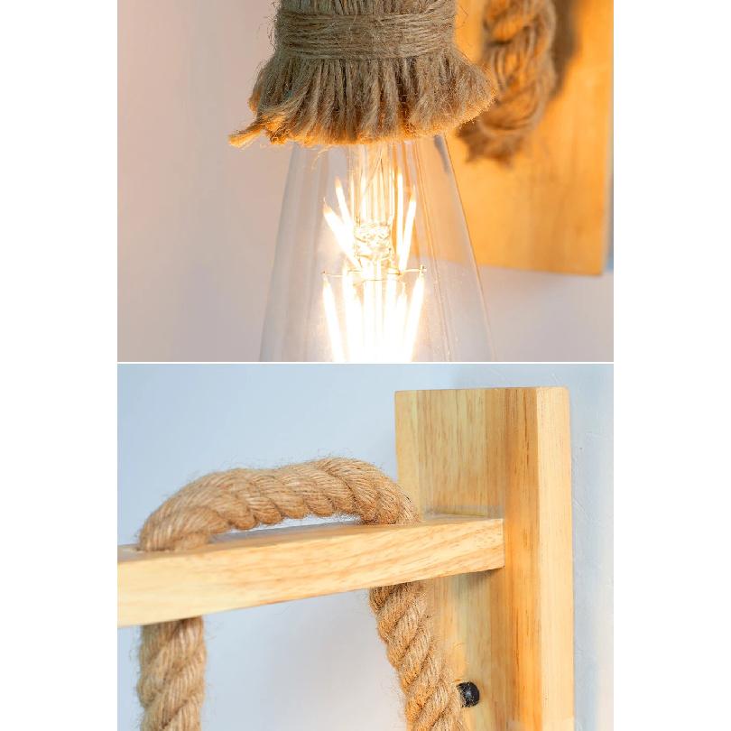 Retro Wood Wall Light E27 Vintage Sconce Wall Lights Fixture Indoor Home Decor Dining Room Bedside Lamp Bedroom Lighting