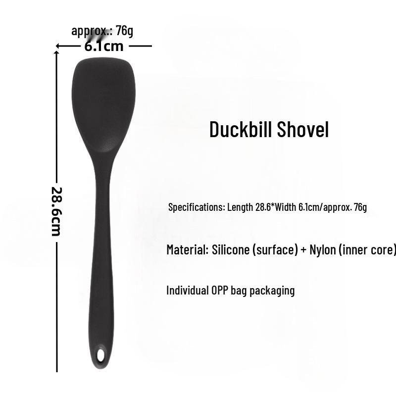 Silicone Full-Wrap Flat Head Spatula for Baking, Mixing, and Salad Serving.