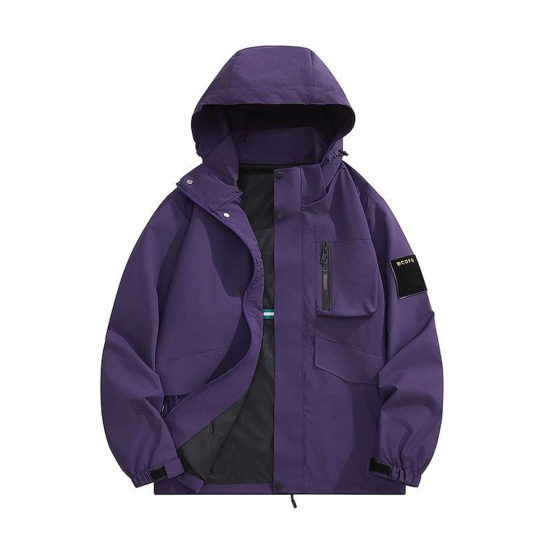 Men's Lightweight Jacket Windproof Rainproof Hooded Jacket for Men Hiking Cycling Travel Plus Size