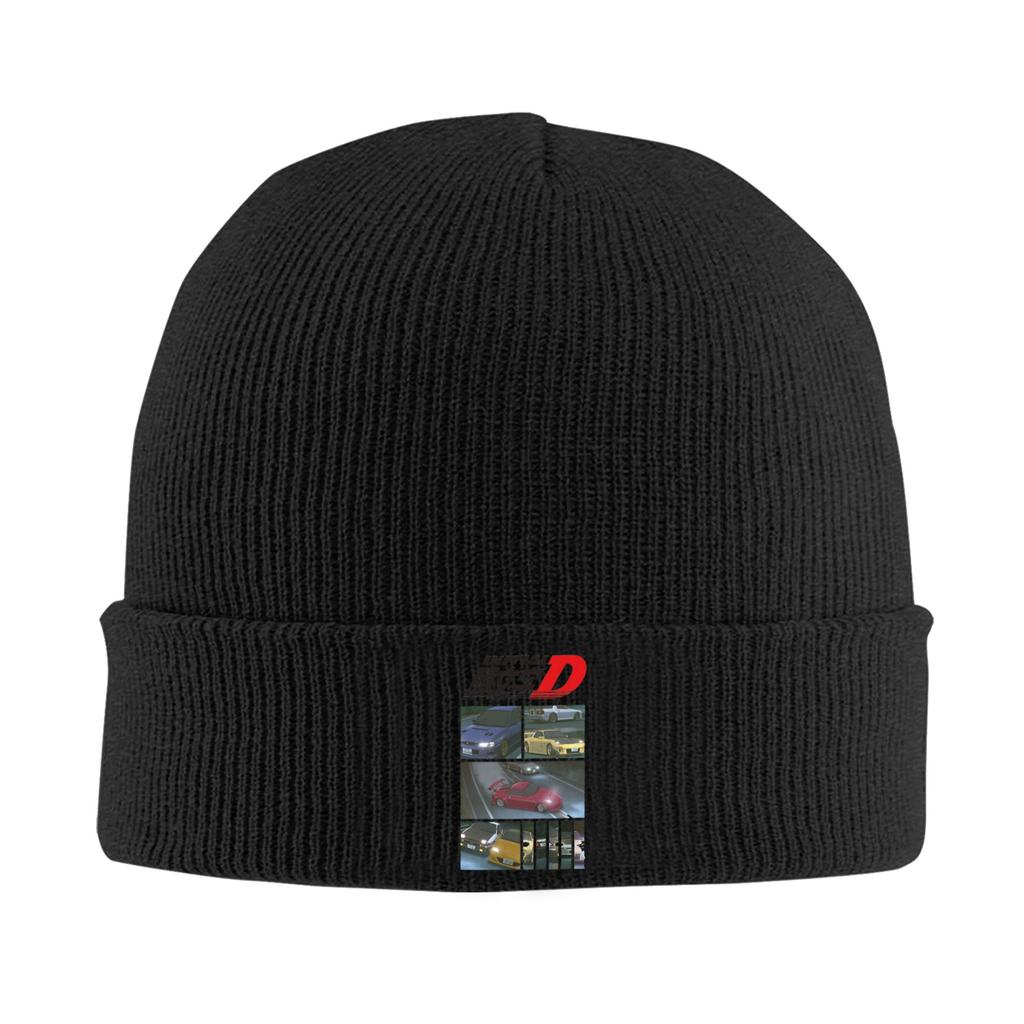 Initial D Neon Ae86  Warm Knitted Cap Winter Knit Bonnet Hat Skullies Beanies Hip Hop Caps for Unisex