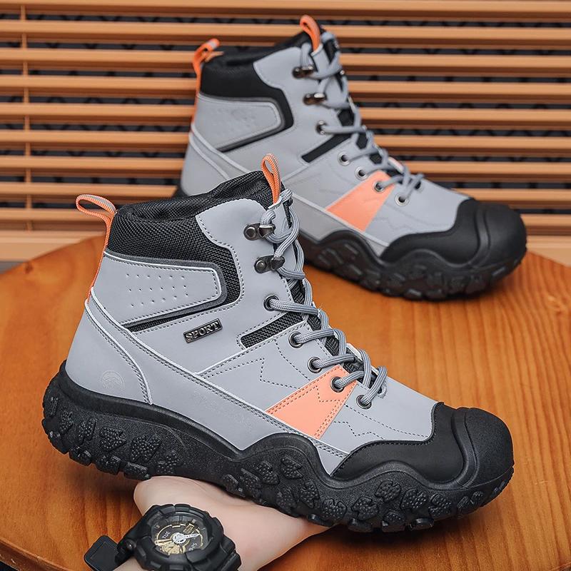 Original Outdoor Hiking Training Shoes Winter Man Boots High-top Snow Boots Man Climbing Hunting Sneakers Zapatillas Male Hombre