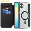 For Samsung Galaxy A06 4G Case Compatible with MagSafe RFID Blocking Card Holder Leather Phone Cover