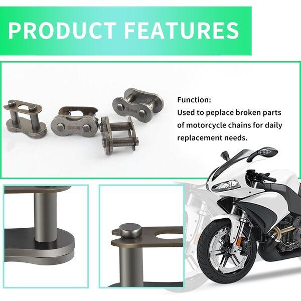 4 Pieces 420 Master Link Connector, Suitable Motorcycle Chains Bicycle Chains, Universal Chain for Mountain Bikes, Bicycles, and Motorcycles