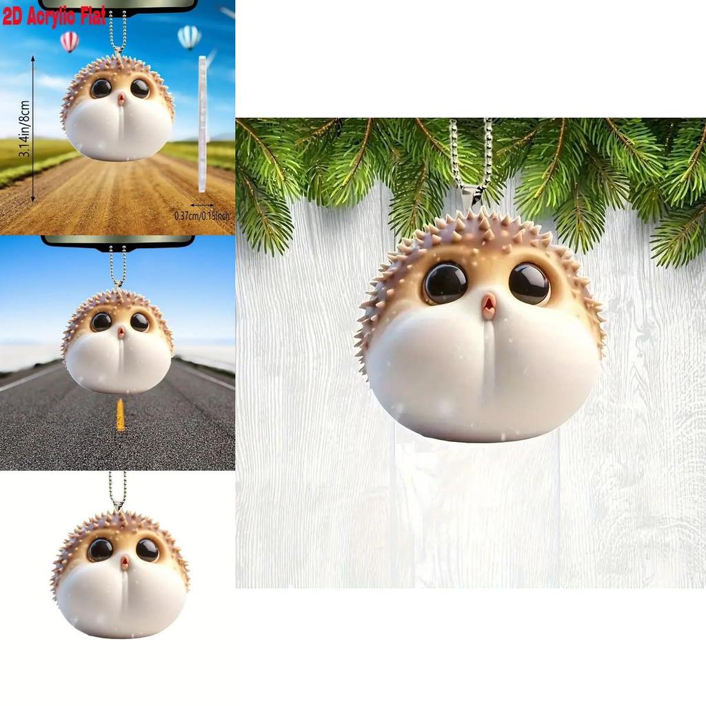 Urocza Kreskówkowa Akrylowa Zawieszka Jeż na Choinkę Dekoracja Domu