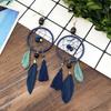 European and Korean temperament dream catcher element earrings female bohemian seaside vacation feathers fringed earrings versatile earrings