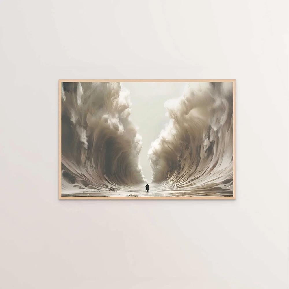 Jesus Christ Canvas Postres Christian Jesus Portrait Wall Art Print Poster I Will Walk with Christ Bible Verse Gift Poster