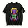 Vintage Gentleman Vampire Print Casual Retro Top Pure Cotton T-shirt
